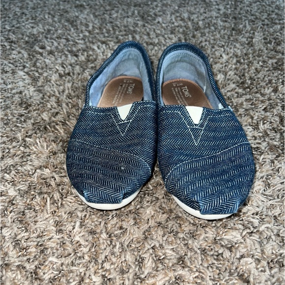 Toms Denim Canvas Slip Ons Size 7.5 - Picture 4 of 6
